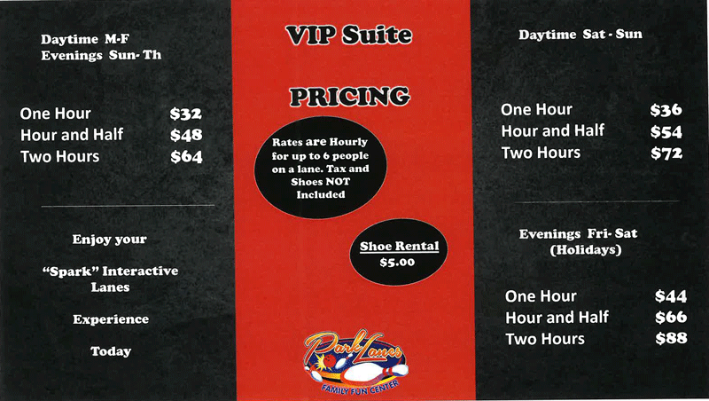 bowling pricing