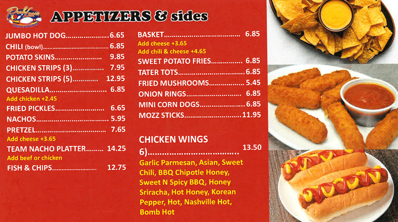 Snack Bar Menu 1