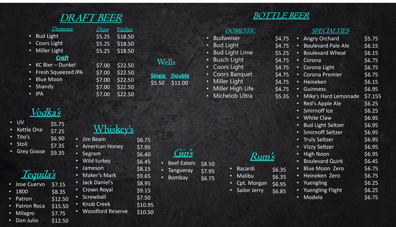 bar pricing